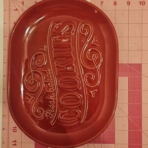 Farmhouse Hallmark "fresh baked cookies" Christmas Santa Serving Tray Pl…